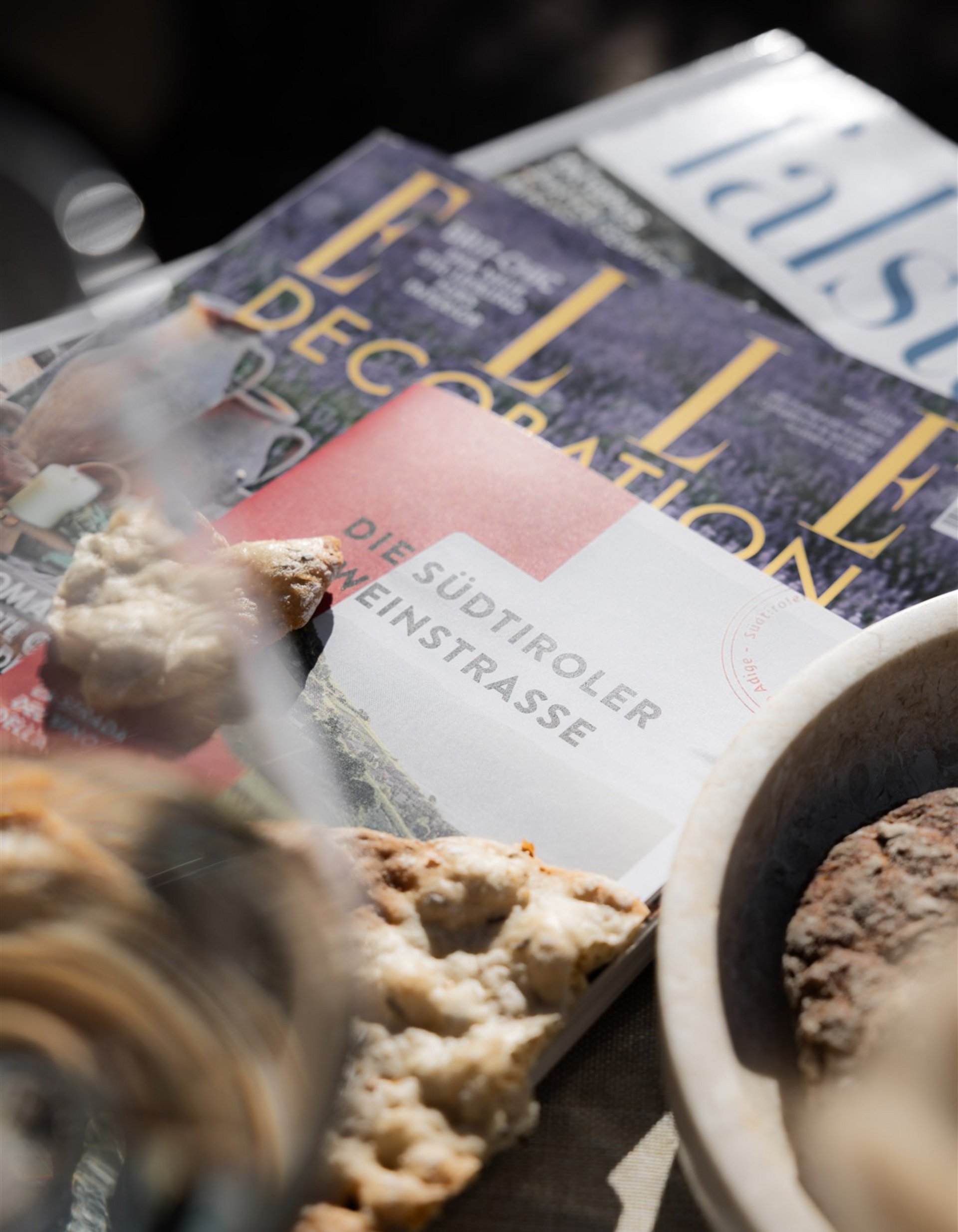 Lingers’ best snapshots Bread pieces and magazines including Elder Decoration and Südtiroler Weinstrasse