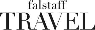 “Südtirols schönste Hotelneueröffnungen” falstaff travel logo schwarz-weiß